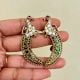 Handmade Brass Metal Jewellery Peacock Hoop Earrings